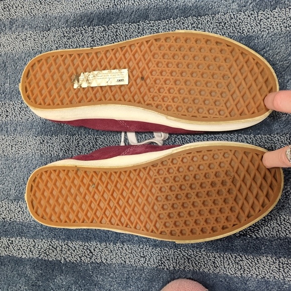 Vans Burgundy Suede Sneakers, Mens 9 Women's 10.5 - Picture 7 of 11